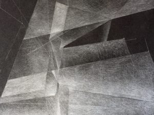 Light Architecture- 4-Graphite Drawing on Black Paper